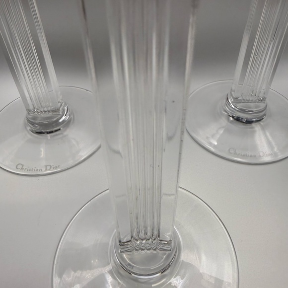 6 Vintage Christian Dior Ebony Gold Wine Crystal Stemware Japan - Picture 9 of 9